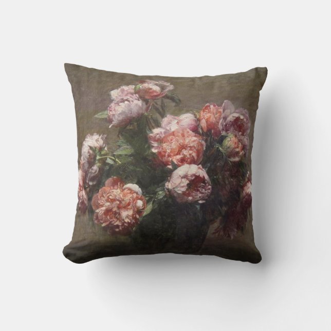 Peonies van Henri Fantin-Latour Sierkussen (Voorkant)