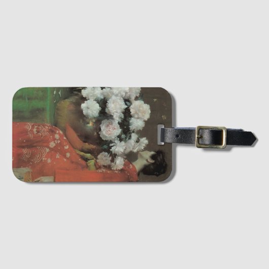 Peonies van William Merritt Chase, kunst Bagagelabel (Voorkant (horizontaal))