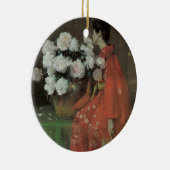 Peonies van William Merritt Chase,  kunst Keramisch Ornament (Rechts)