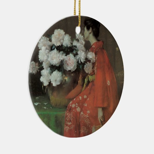 Peonies van William Merritt Chase,  kunst Keramisch Ornament (Rechts)