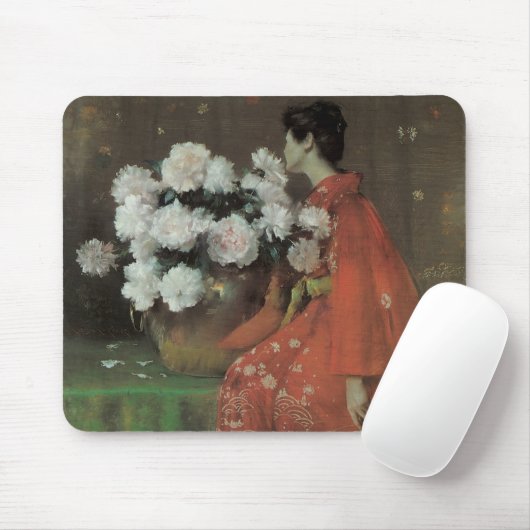 Peonies van William Merritt Chase,  kunst Muismat (Met muis)