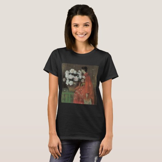 Peonies van William Merritt Chase,  kunst T-shirt (Voorkant volledig)