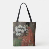 Peonies van William Merritt Chase,  kunst Tote Bag (Achterkant)