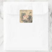 Peonies Vierkante Sticker (Tas)