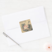 Peonies Vierkante Sticker (Envelop)