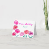 Peonies Waterverf Happy Birthday alweer! Kaart (Voorkant)