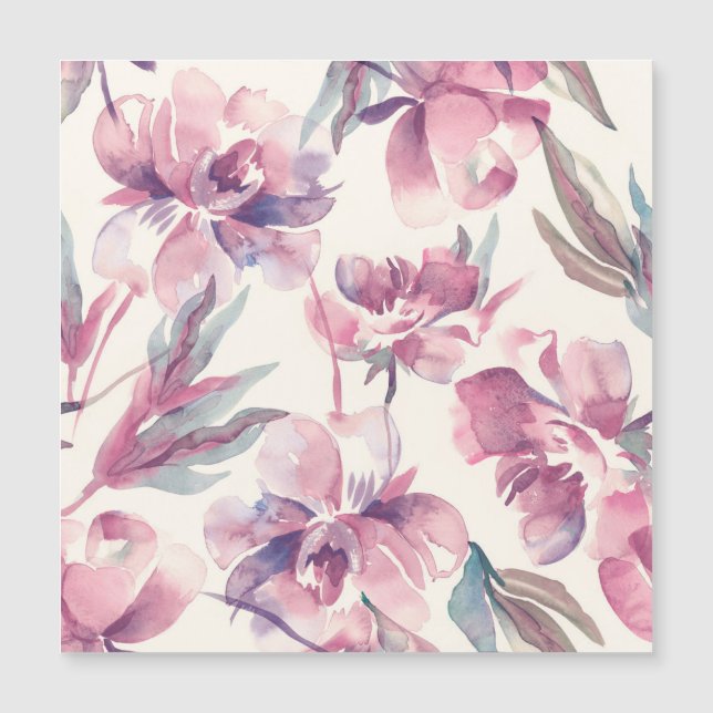 Peonies waterverf: naadloze bloemachtergrond. (Voorkant)