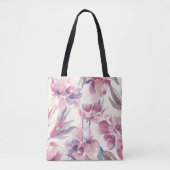 Peonies waterverf: naadloze bloemachtergrond. tote bag (Voorkant)