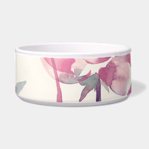 Peonies waterverf: naadloze bloemachtergrond. voerbakje