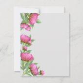 Peonies Wedding DETAILS Uitnodiging (Achterkant)