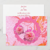 Peonies Wedding Uitnodiging (Voorkant / Achterkant)