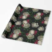 Peonies Wrapping Paper Cadeaupapier (Uitgerold)