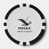 PEONIX ROYAL QUEEN PAARSE LUXE BRUILOFT PARTIJ POKER CHIPS (Voorkant)