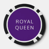 PEONIX ROYAL QUEEN PAARSE LUXE BRUILOFT PARTIJ POKER CHIPS (Achterkant)