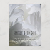 Peony 10th Wedding Jubileum Save the Date 1 Aankondigingskaart (Voorkant)