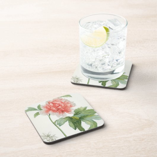 Peony, 1799 (kleurenspoeldruk) bier onderzetter (Rechterzijde)