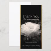 Peony 1 Sympathie Hartelijk dank V Fotokaart Bedankkaart (Voorkant / Achterkant)