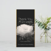 Peony 1 Sympathie Hartelijk dank V Fotokaart Bedankkaart (Staand voorkant)