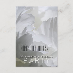 Peony 20th Wedding Jubileum Party Uitnodiging 1