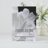 Peony 25th Wedding Jubileum Party Uitnodiging 2 (Staand voorkant)