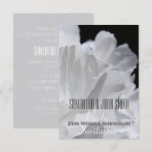 Peony 25th Wedding Jubileum Party Uitnodiging 2 (Voorkant / Achterkant)