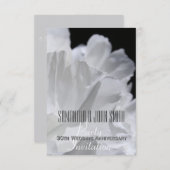 Peony 30th Wedding Jubileum Party Uitnodiging 2 (Voorkant / Achterkant)