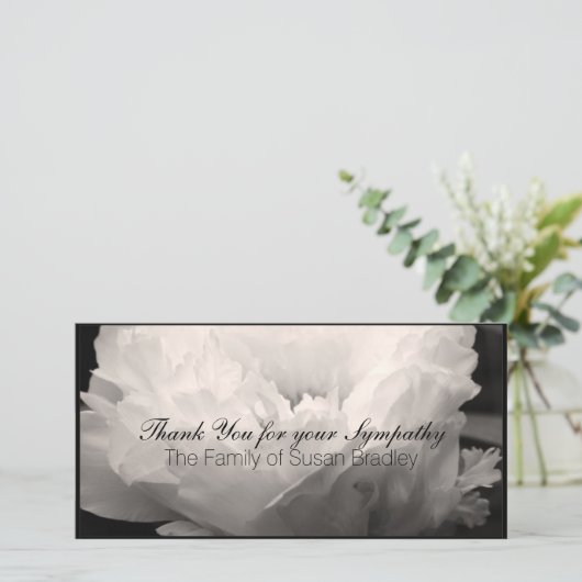 Peony 3 Sympathie Bedankt voor je foto (Staand voorkant)
