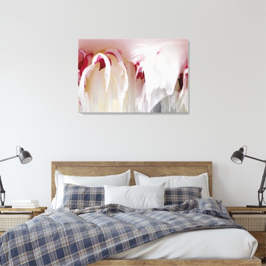Peony Abstract Canvas Afdruk (Insitu (Slaapkamer))