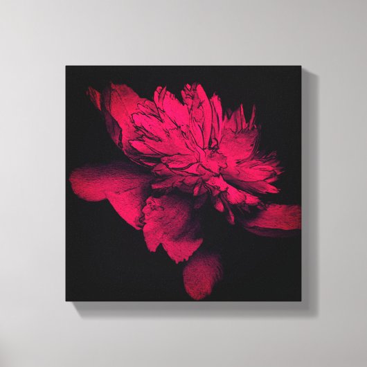 Peony Abstracte Floral Art Canvas Afdruk (Voorkant)