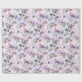 Peony Anemone Hellebore Eucalyptus Orchidee Roze Cadeaupapier (Vlak)