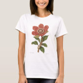 Peony, Antiek Victoriaans botanisch Afbeelding T-shirt (Voorkant)
