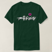 PEONY ASL Sign Language Design 1 T-shirt (Design voorkant)