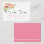 Peony Baby shower Display Shower Informatiekaartje (Voorkant / Achterkant)