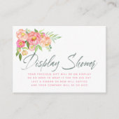 Peony Baby shower Display Shower Informatiekaartje (Voorkant)
