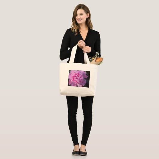 PEONY - BEACH BAG GROTE TOTE BAG (Voorkant (model))