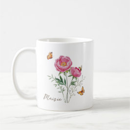 Peony Birth Month Flower Koffiemok