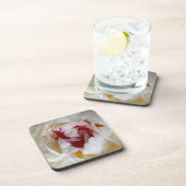 Peony-bladen Bier Onderzetter (Rechterzijde)