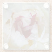 Peony-bladen Glazen Onderzetter (Achterkant)