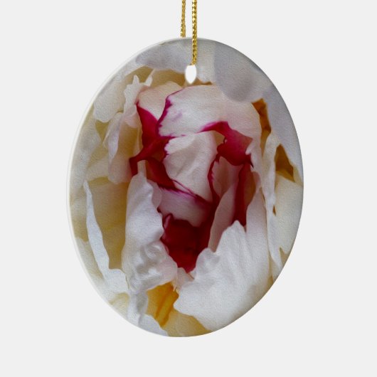 Peony-bladen Keramisch Ornament (Rechts)