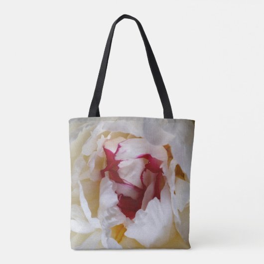 Peony-bladen Tote Bag (Achterkant)