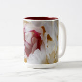 Peony-bladen Tweekleurige Koffiemok (Voorkant rechts)