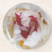 Peony-bladen Zandsteen Onderzetter (Voorkant)