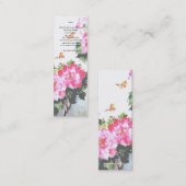 Peony-Bladwijzer/poëzie door Skye Ryan-Evans Mini Visitekaartje (Voorkant / Achterkant)