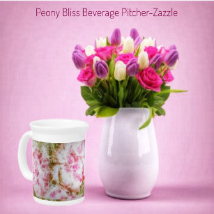 Peony Bliss Porcelain Pitcher