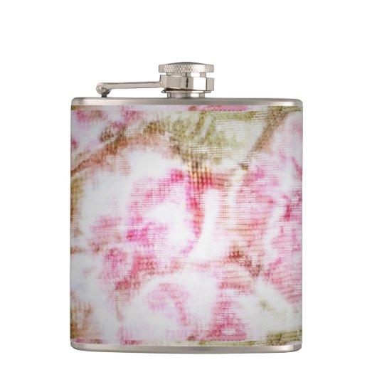 Peony Bliss Vinyl Wrapped Flask Heupfles (Voorkant)