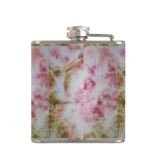 Peony Bliss Vinyl Wrapped Flask Heupfles (Achterkant)