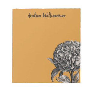  Peony-bloem ter illustratie van Butterscotch Notitieblok