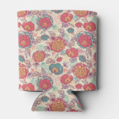 Peony-bloemen en -bladeren blikjeskoeler (Achterkant)