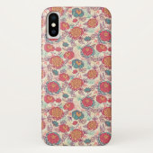 Peony-bloemen en -bladeren Case-Mate iPhone case (Achterkant)