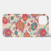 Peony-bloemen en -bladeren Case-Mate iPhone case (Achterkant (horizontaal))
